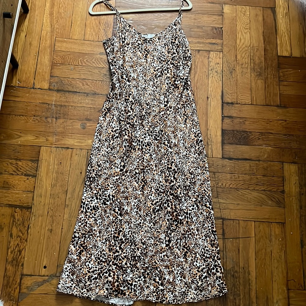 Aritzia Only Slip Dress - leopard - tortoise print